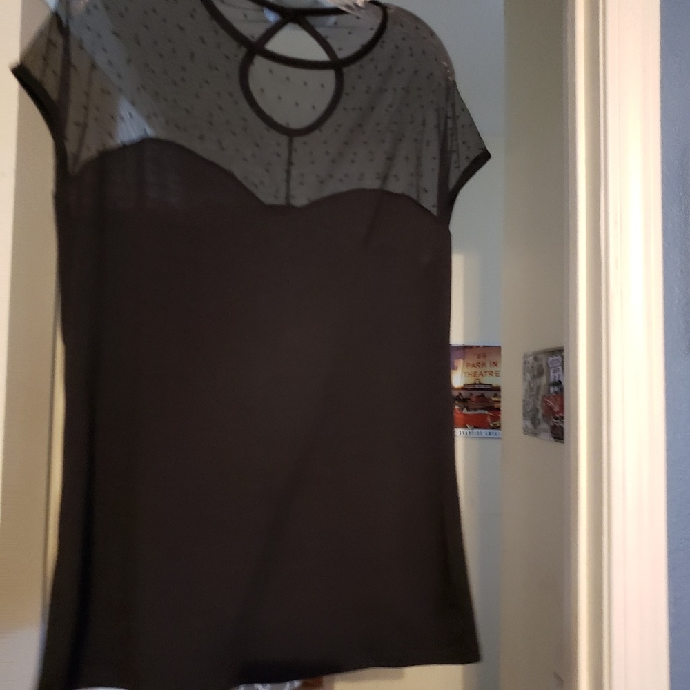 Black blouse w lace